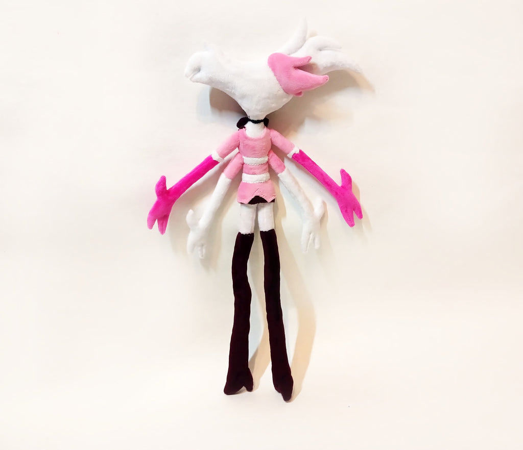 Custom plush from a drawing just like Angel Dust Hasbin Hotel  not offiicial, handmade to order