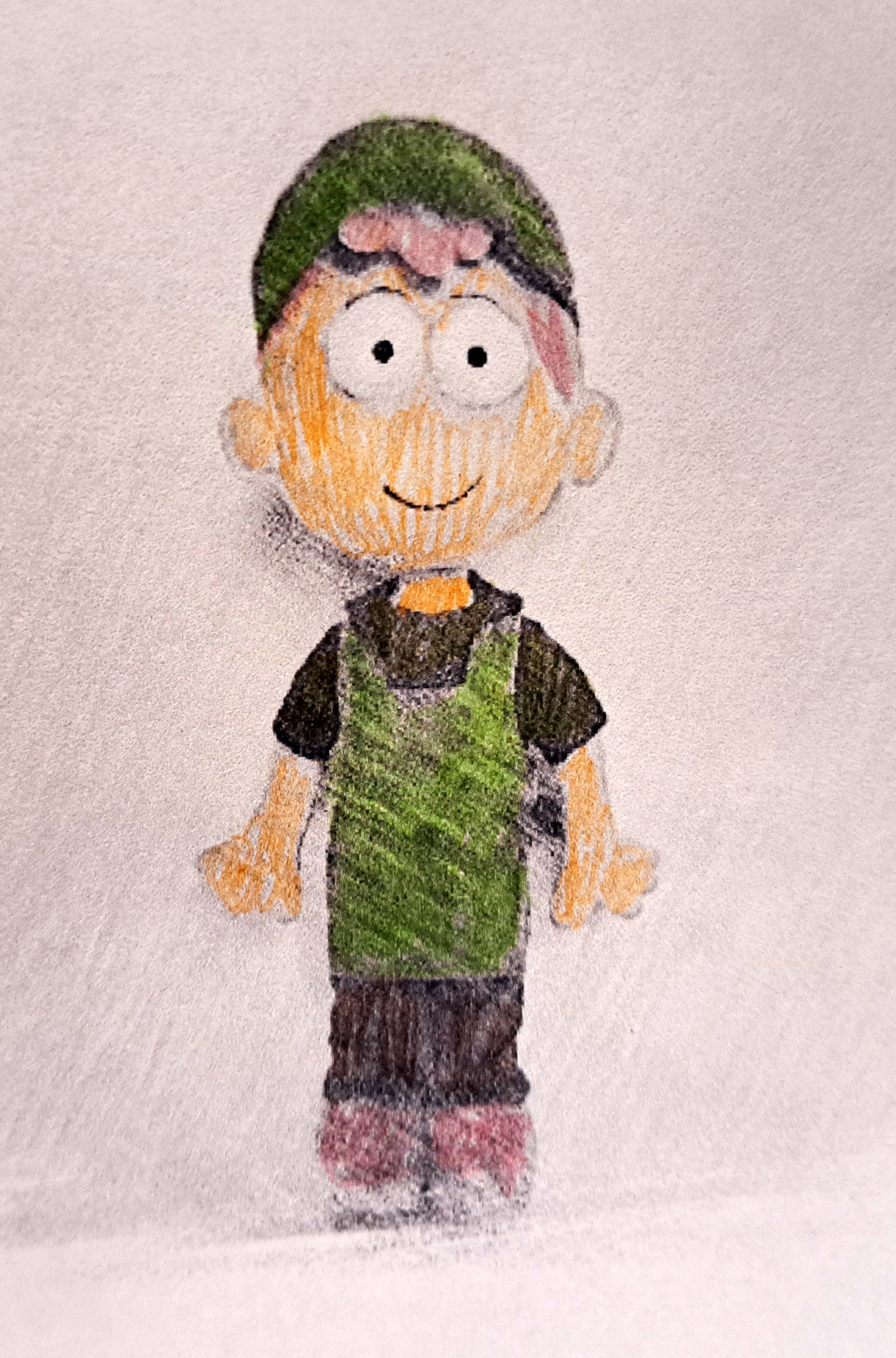 Custom plush from a drawing just like Greg Big City Greens  not offiicial, handmade to order