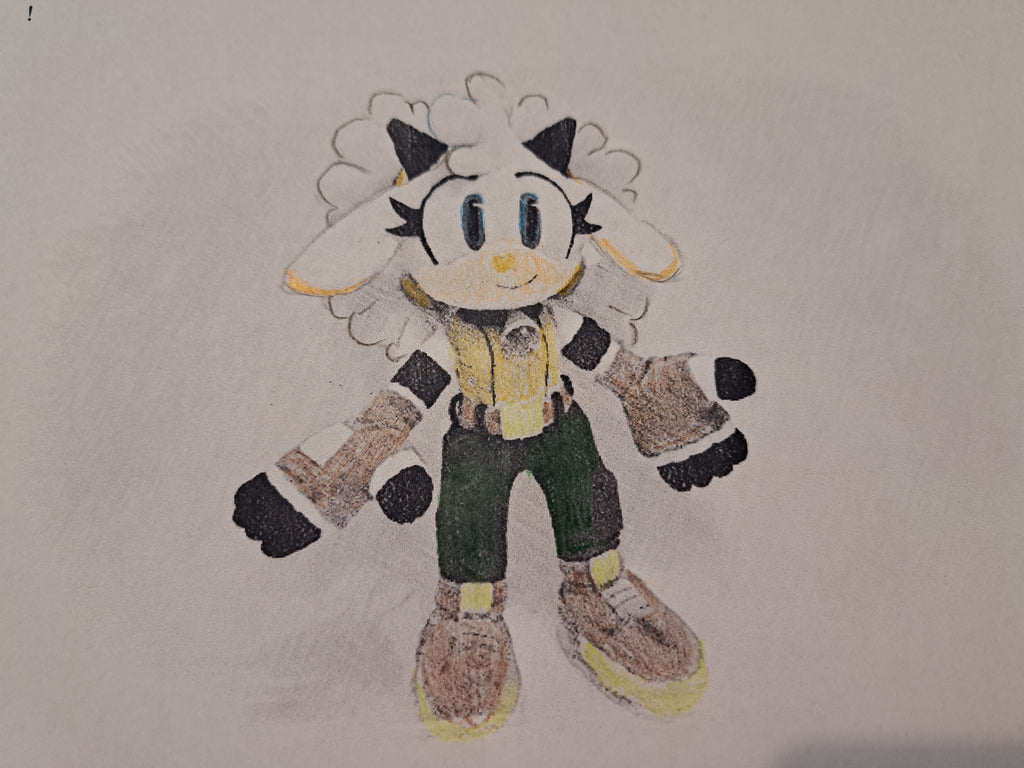 Custom plush from a drawing just like Sonik Lanolin the Sheep not offiicial, handmade to order