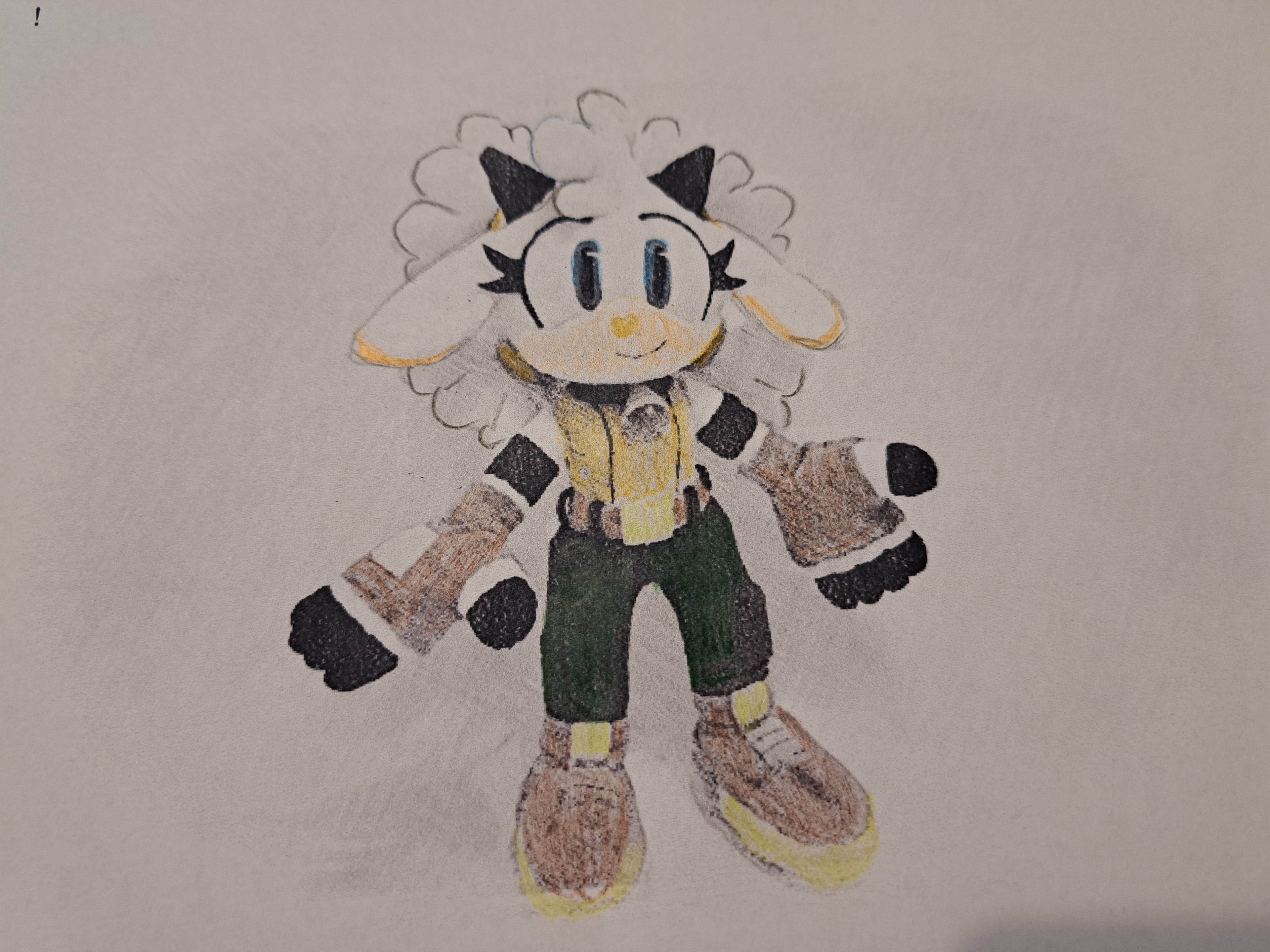 Custom plush from a drawing just like Sonik Lanolin the Sheep not offiicial, handmade to order