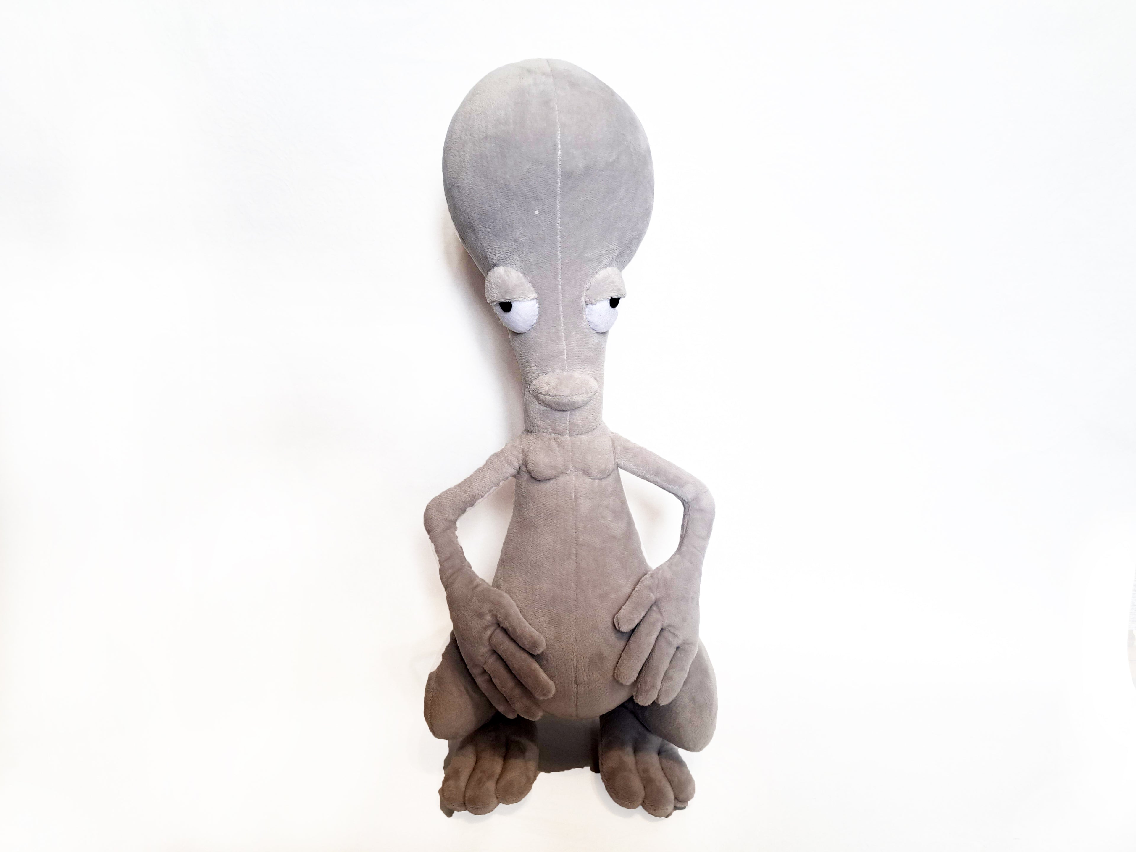 Custom plush from a drawing just like Roger from the American Dad not offiicial, handmade to order