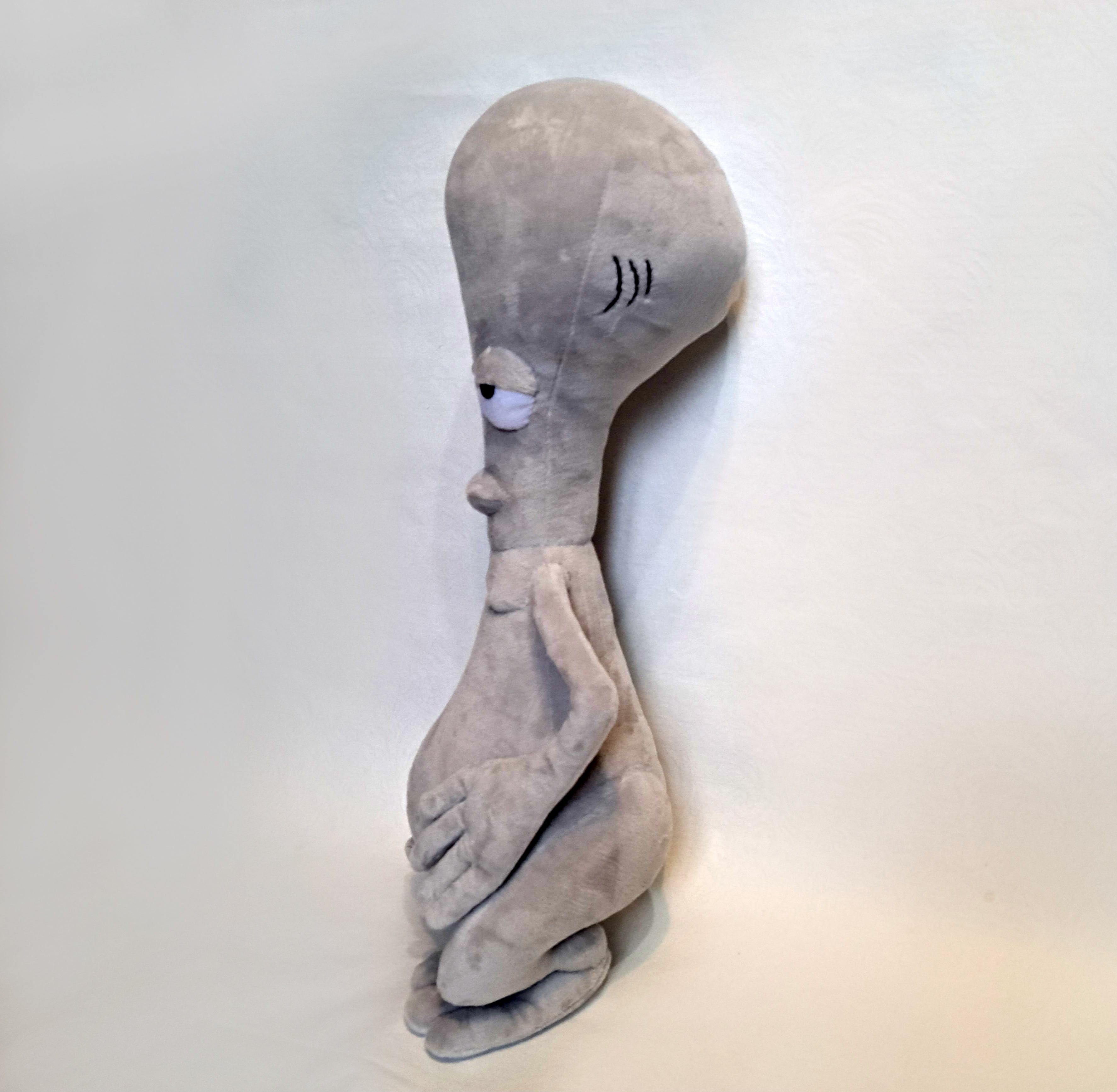 Custom plush from a drawing just like Roger from the American Dad not offiicial, handmade to order