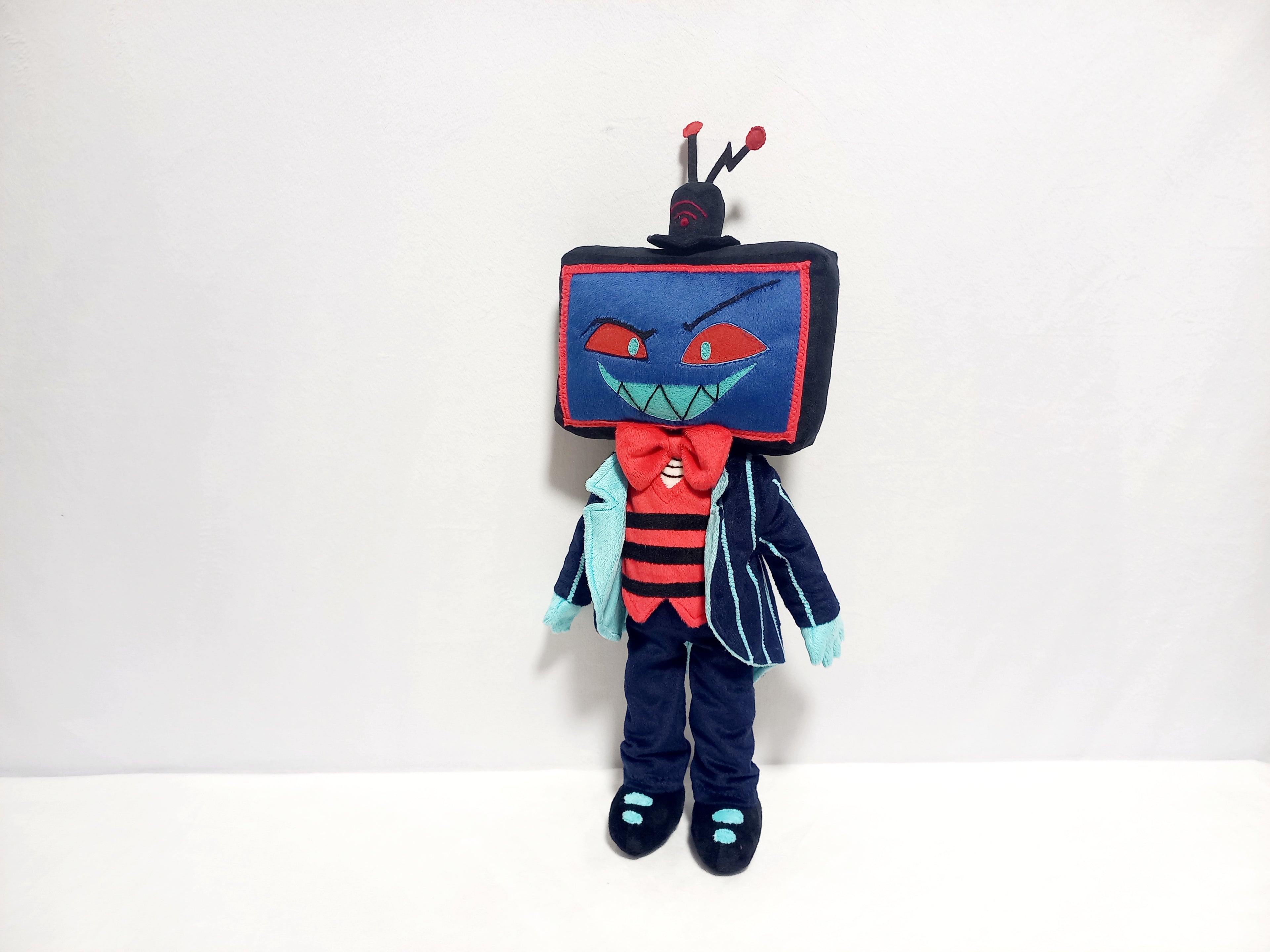 Custom plush from a drawing just like Vox from Hazbin not offiicial, handmade to order
