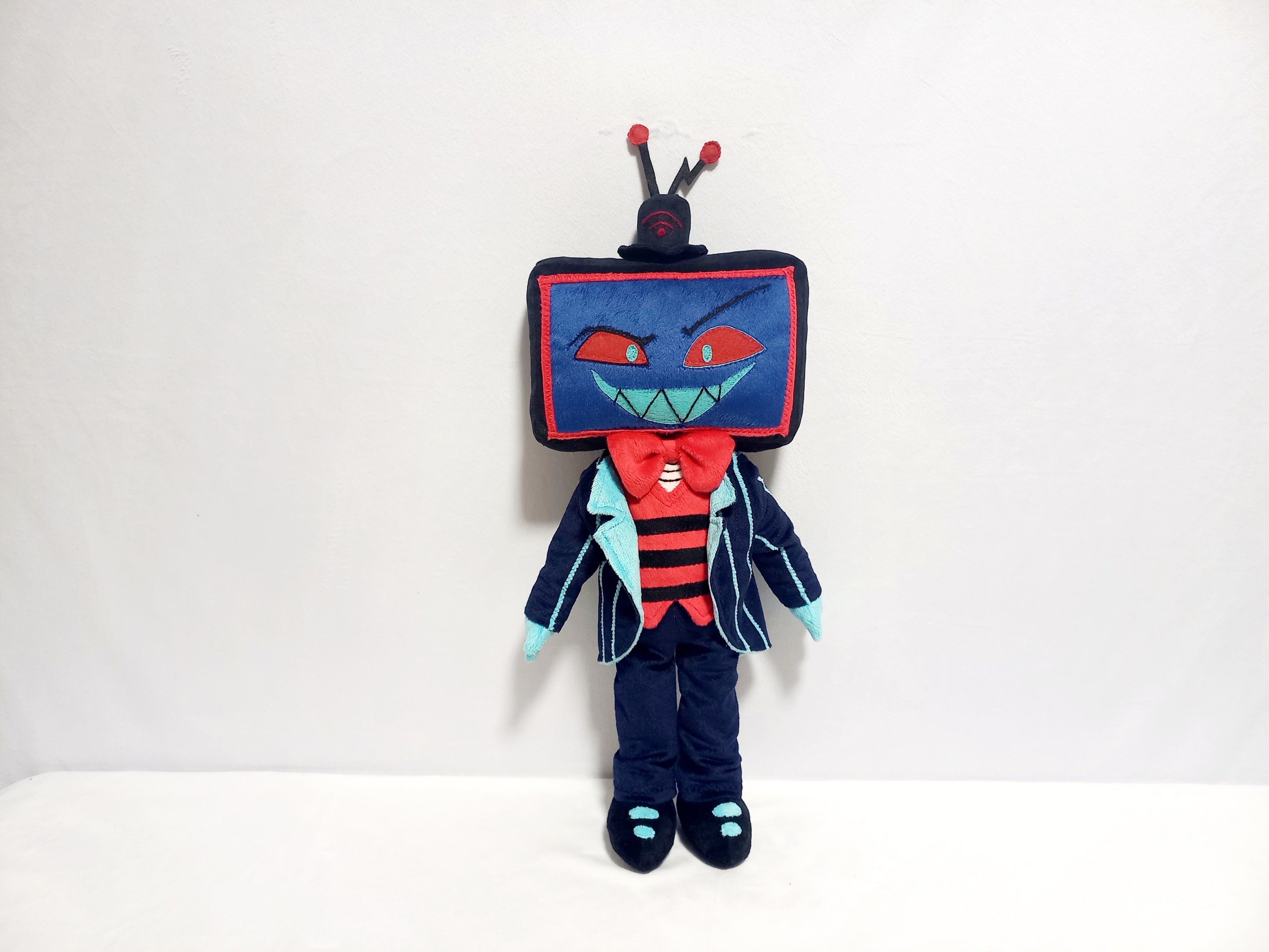 Custom plush from a drawing just like Vox from Hazbin not offiicial, handmade to order