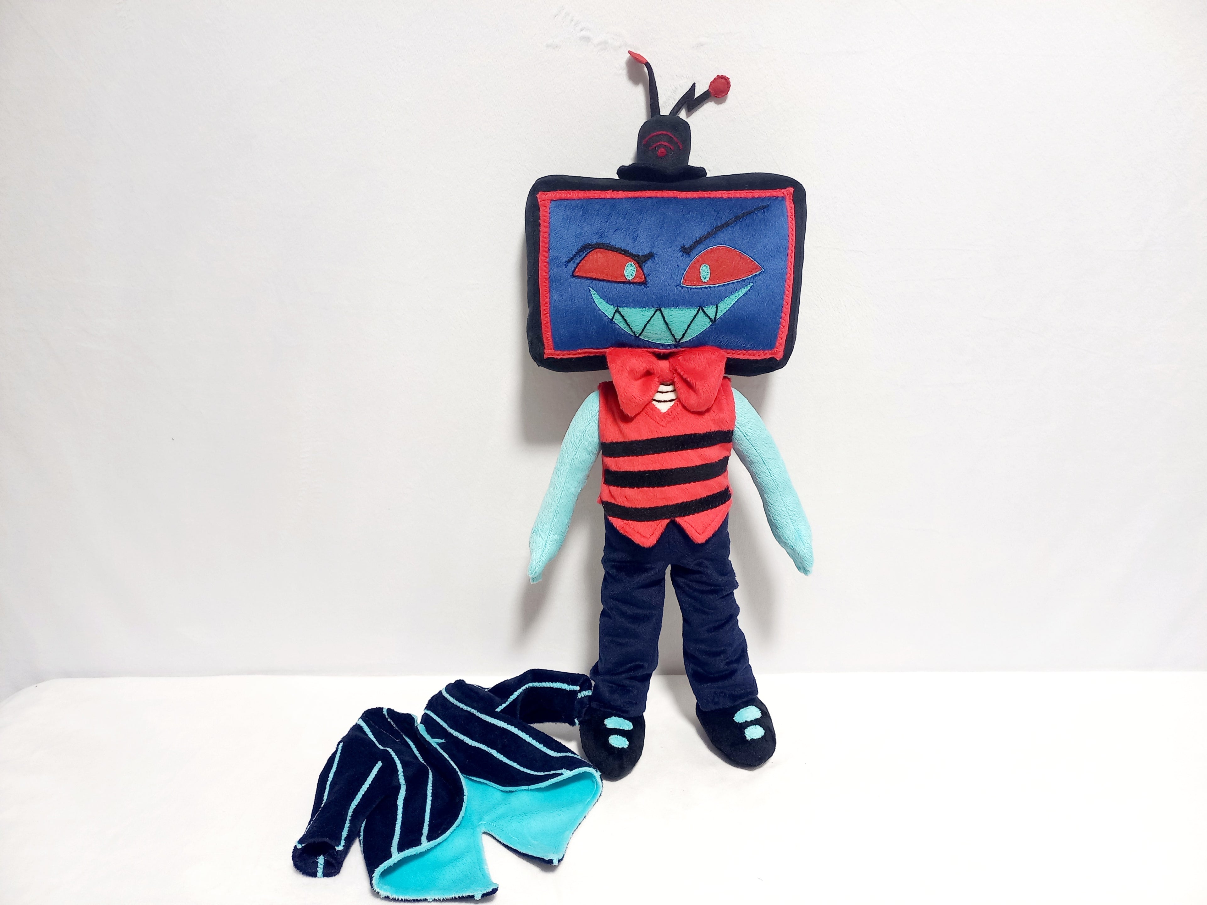 Custom plush from a drawing just like Vox from Hazbin not offiicial, handmade to order