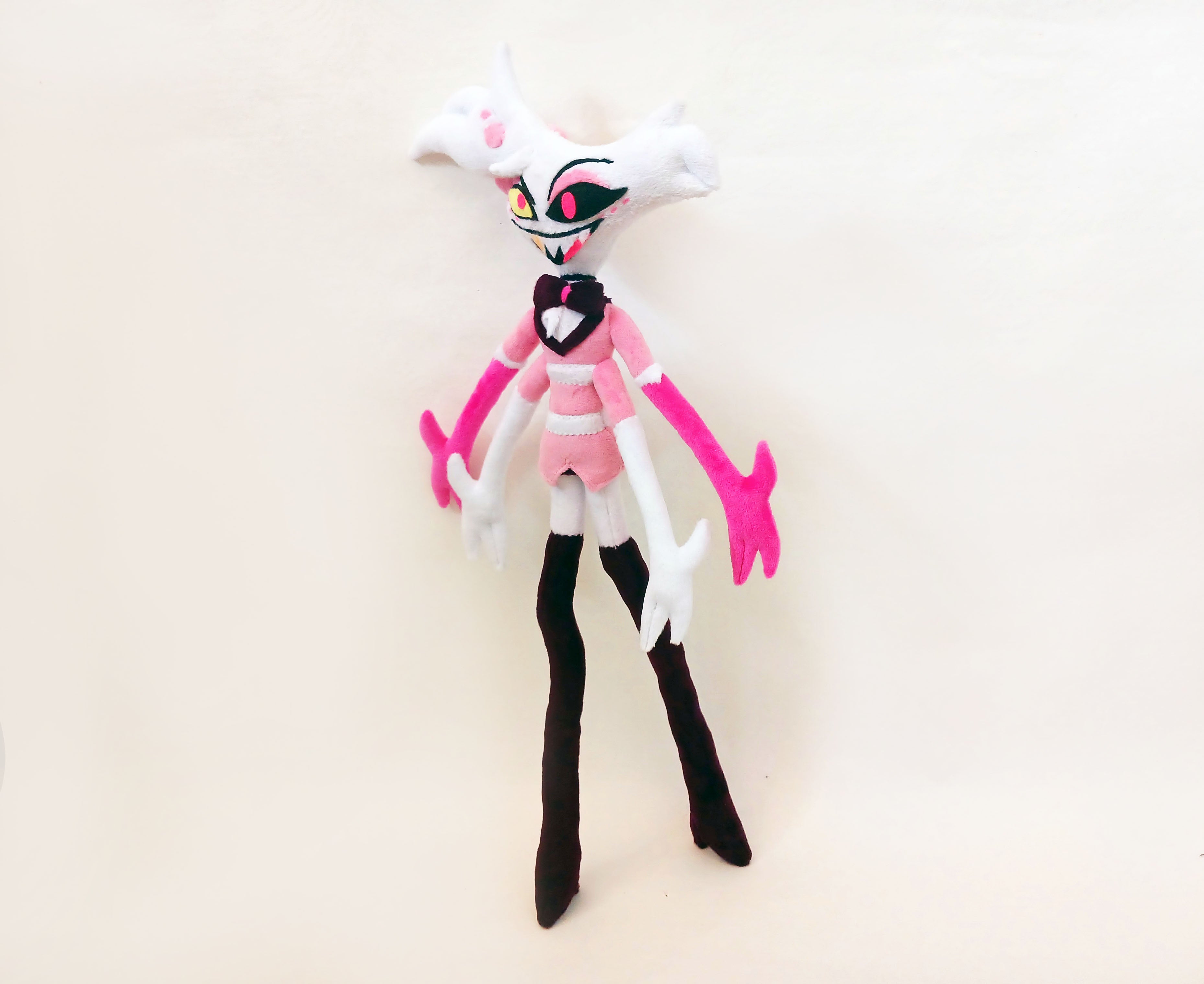 Custom plush from a drawing just like Angel Dust Hasbin Hotel  not offiicial, handmade to order