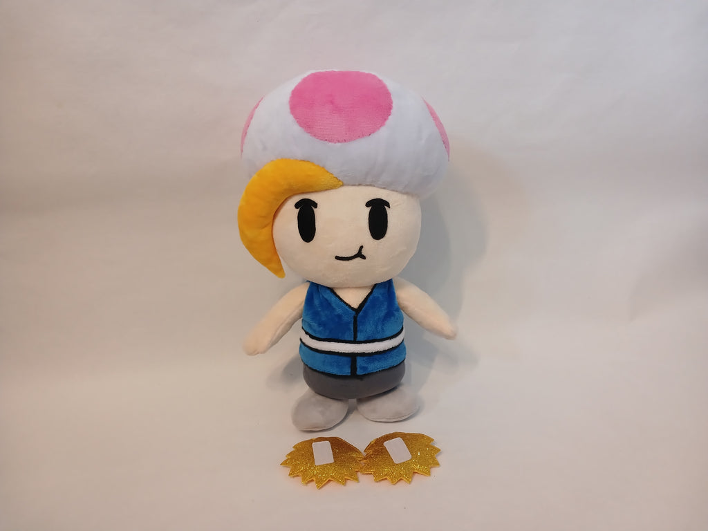 Custom plush from a drawing just like Prince Mush from Paper Mario not offiicial, handmade to order