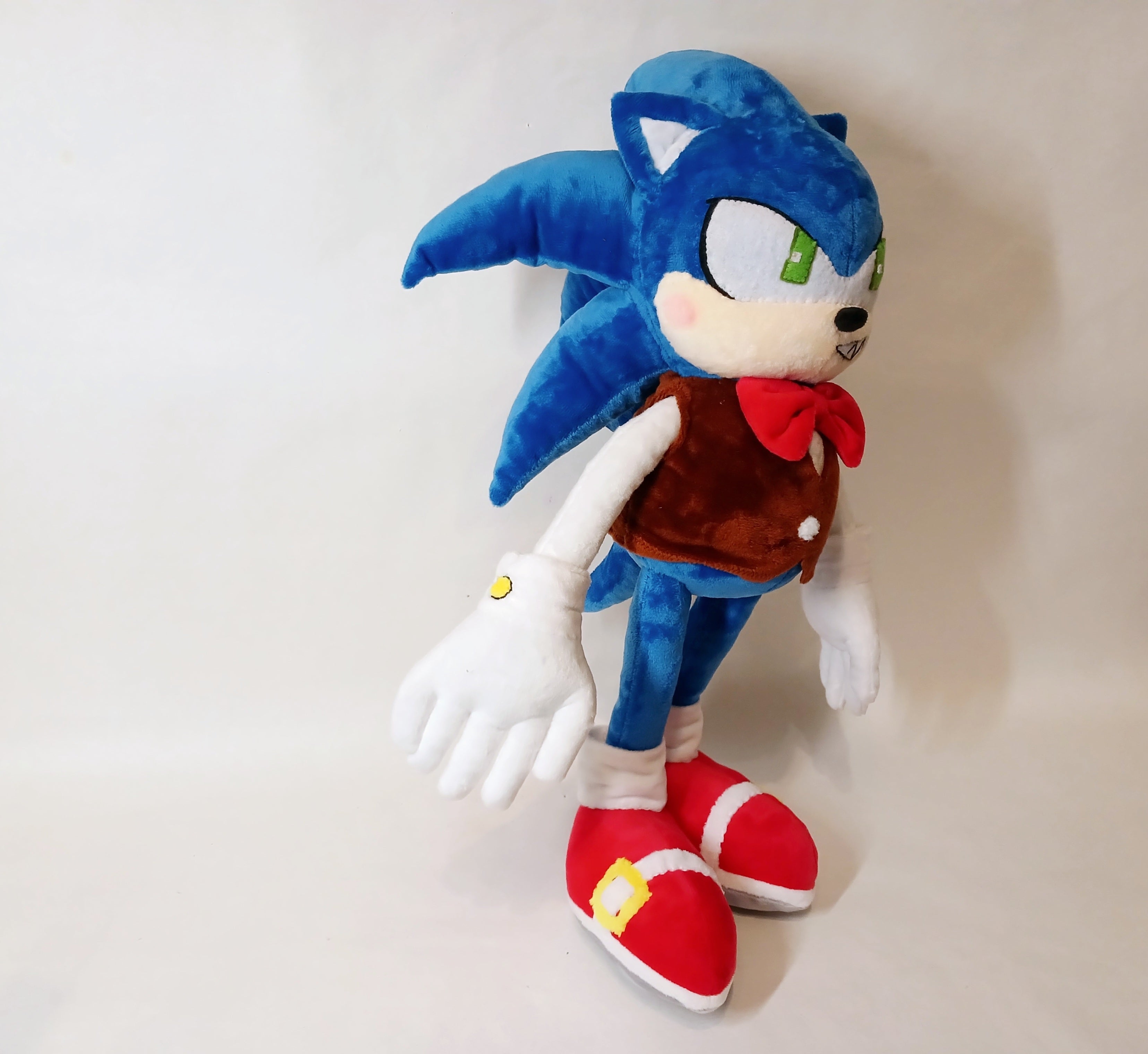 Custom plush from a drawing just like Sonic School House not offiicial, handmade to order