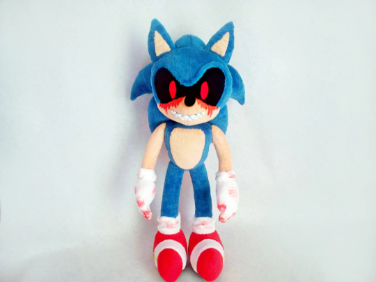 Сustom plush, inspired by the Sonic E X E plush toy, 45 cm /17 inch, minky , mad