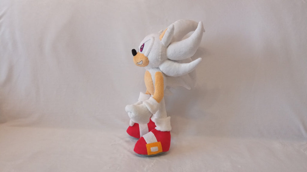 Custom plush, inspired by white Hyper Sonic the Hedgehog 3, made to order