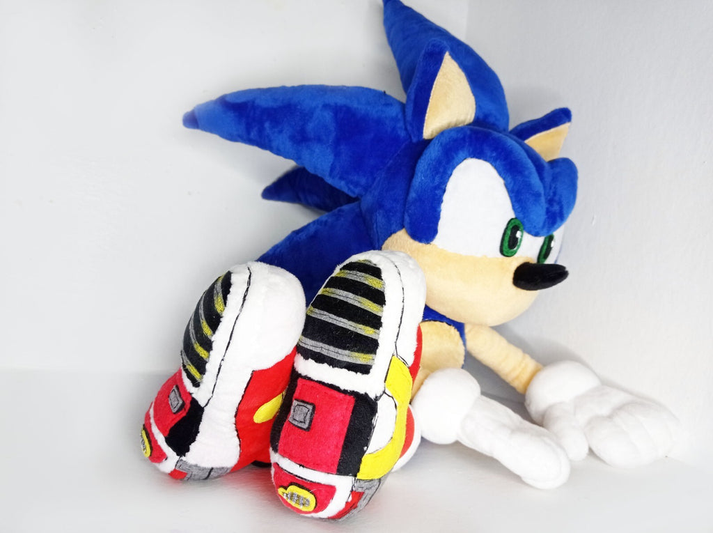 Custom plush, Sonic Adventure 2 with Soap Shoes inspire, made to order, 40 cm dr
