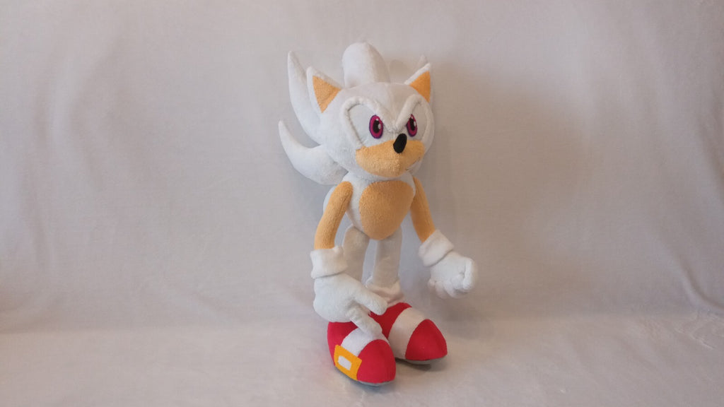 Custom plush, inspired by white Hyper Sonic the Hedgehog 3, made to order