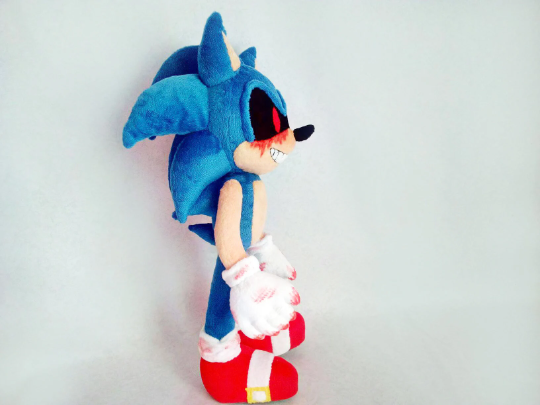 Сustom plush, inspired by the Sonic E X E plush toy, 45 cm /17 inch, minky , mad