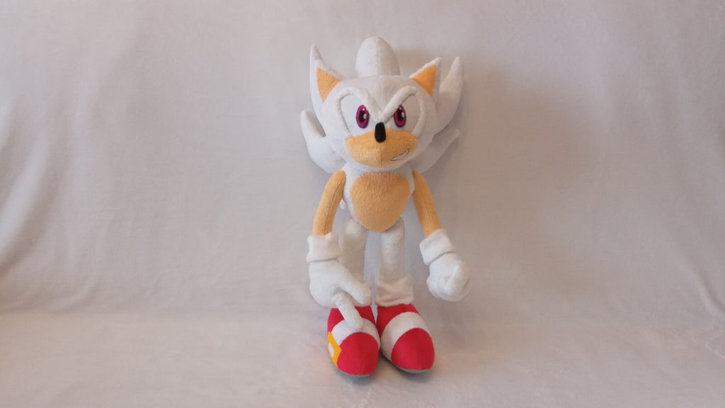 Custom plush, inspired by white Hyper Sonic the Hedgehog 3, made to order