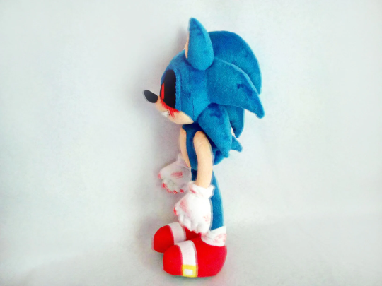 Сustom plush, inspired by the Sonic E X E plush toy, 45 cm /17 inch, minky , mad