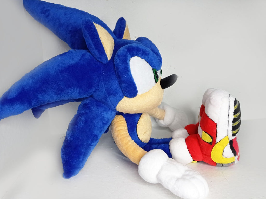 Custom plush, Sonic Adventure 2 with Soap Shoes inspire, made to order, 40 cm dr
