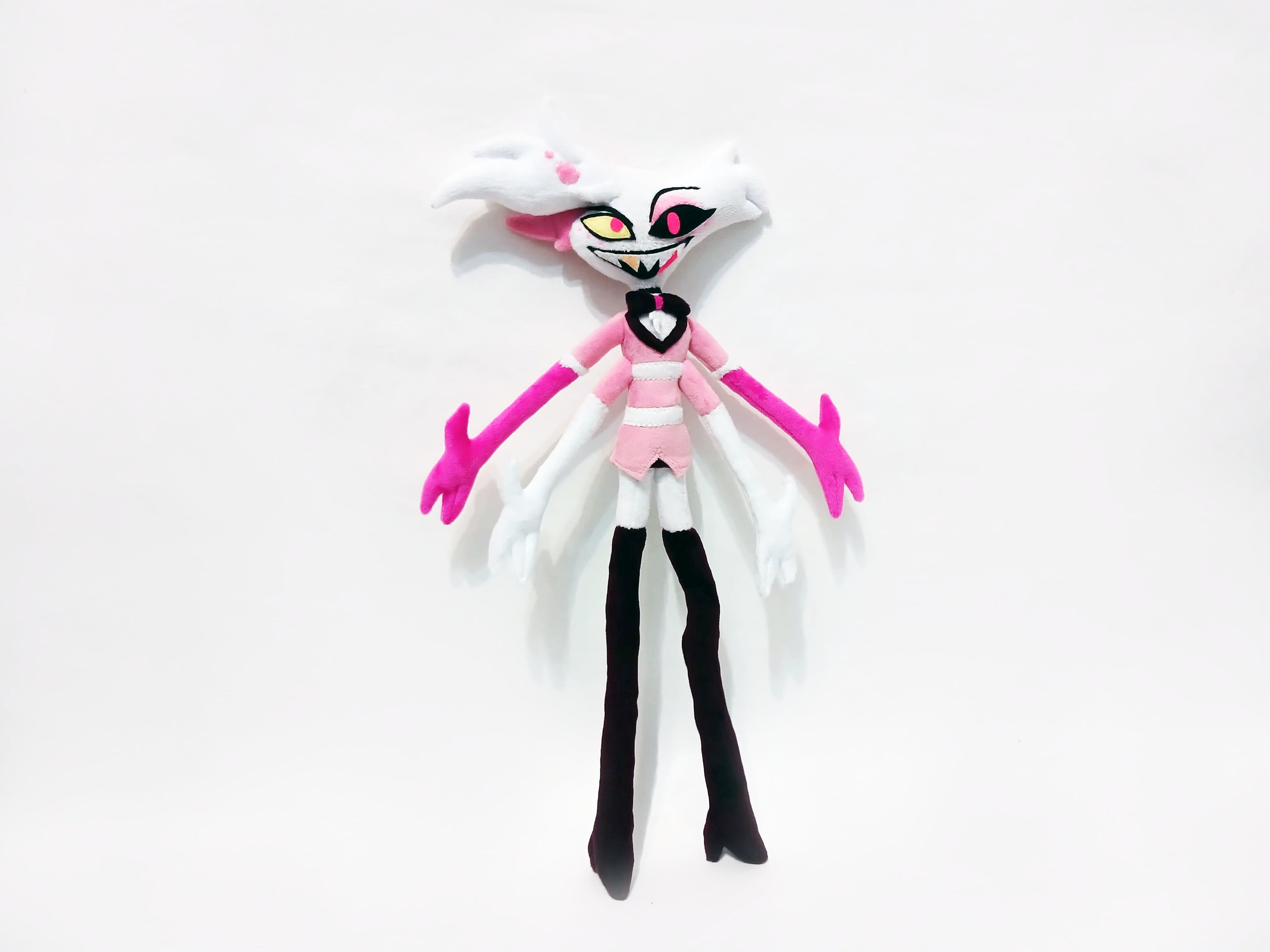 Custom plush from a drawing just like Angel Dust Hasbin Hotel  not offiicial, handmade to order