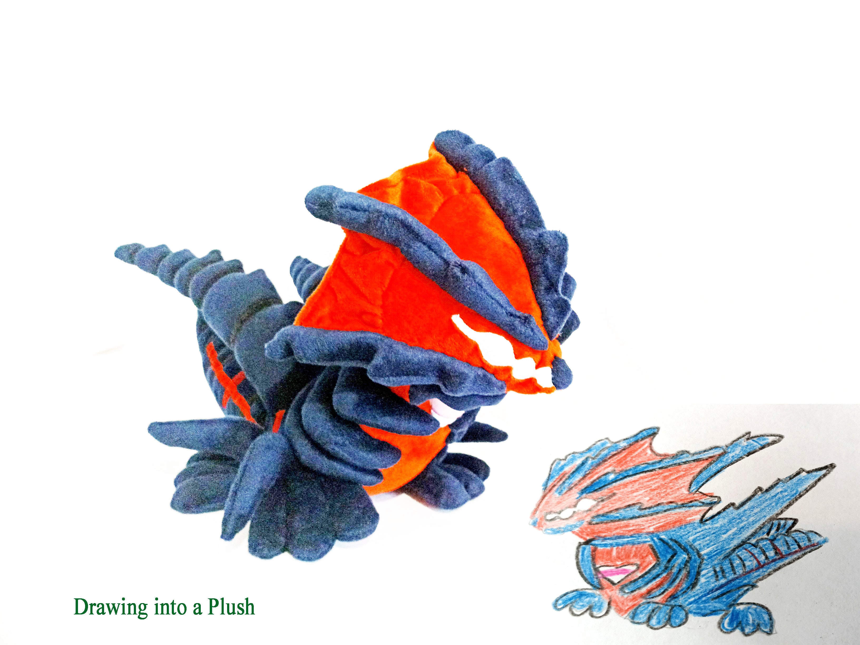 Eternatus Pokemon Custom Plush not offiicial, handmade to order