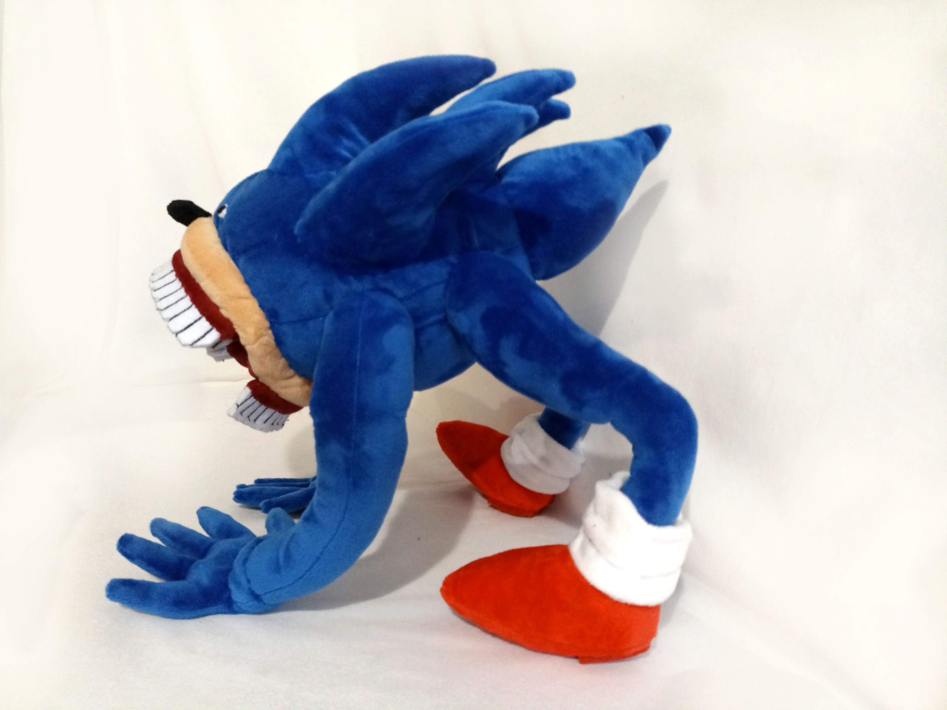 Scary Shark Shin Sonic Custom Plush not offiicial, handmade to order