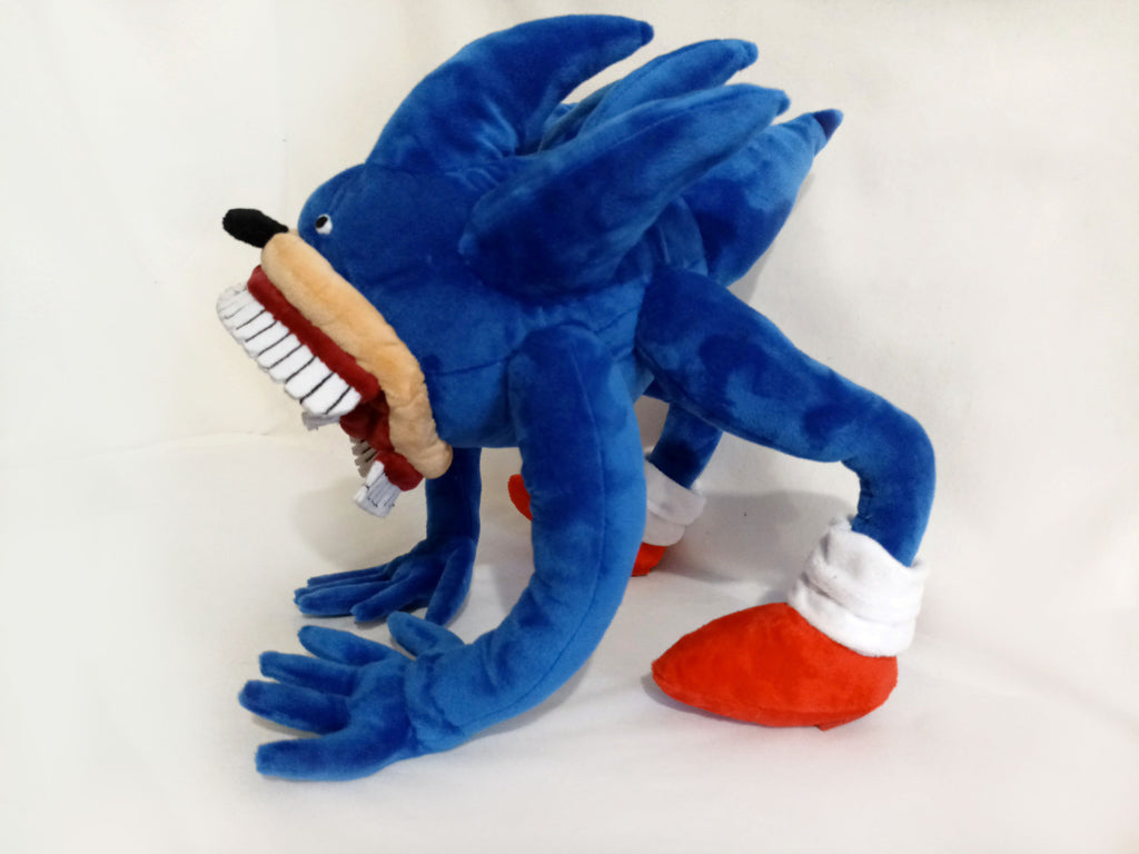 Scary Shark Shin Sonic Custom Plush not offiicial, handmade to order