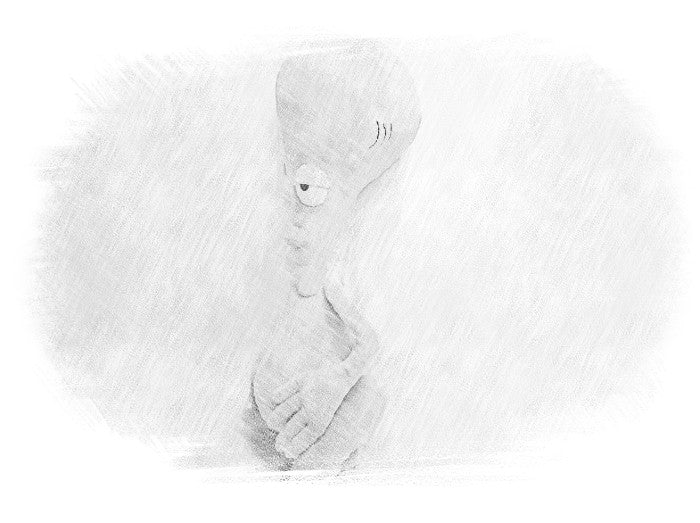 Custom plush from a drawing just like Roger from the American Dad not offiicial, handmade to order