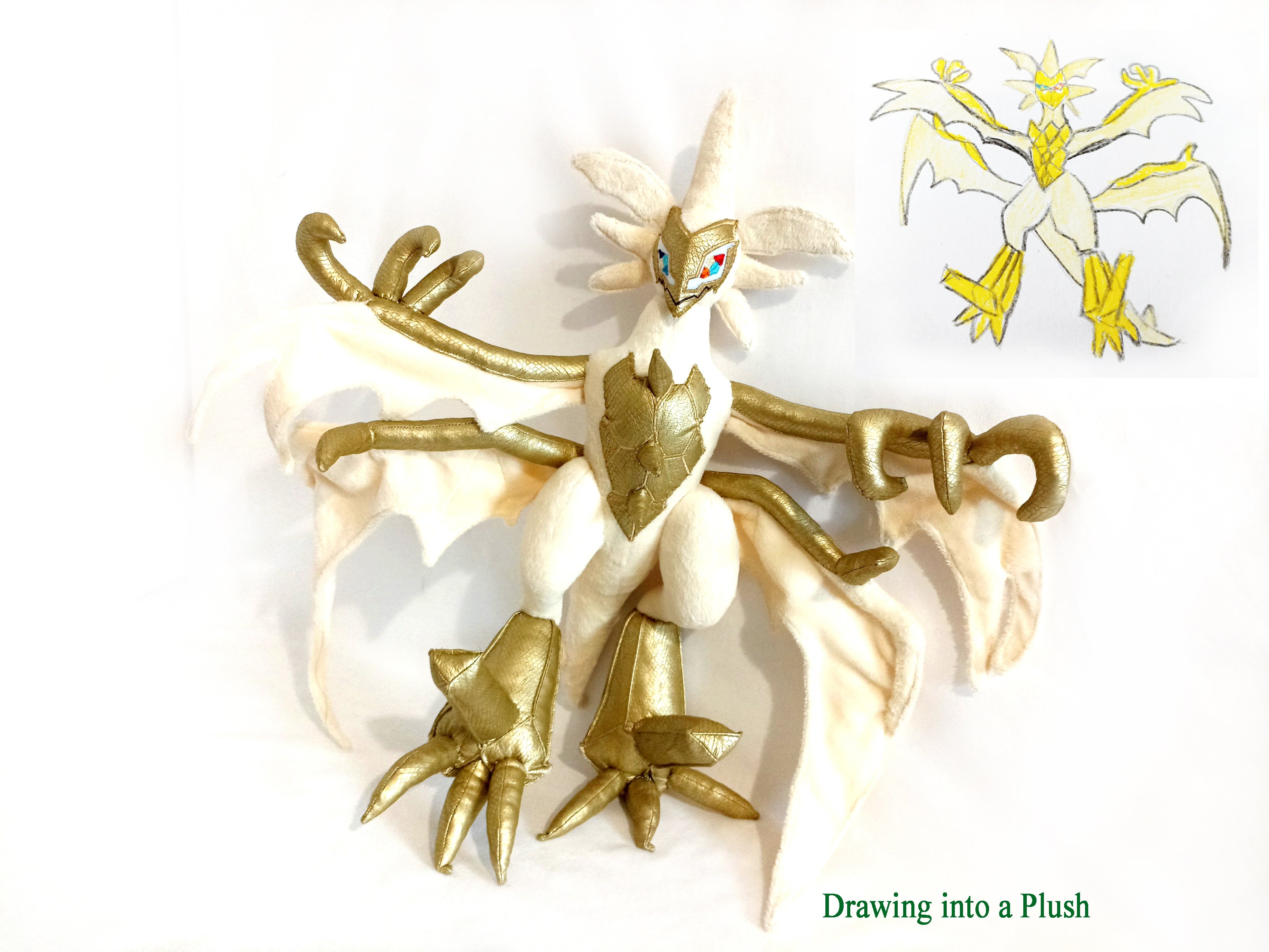 Ultra Nekrozma Pokemon Custom Plush not offiicial, handmade to order