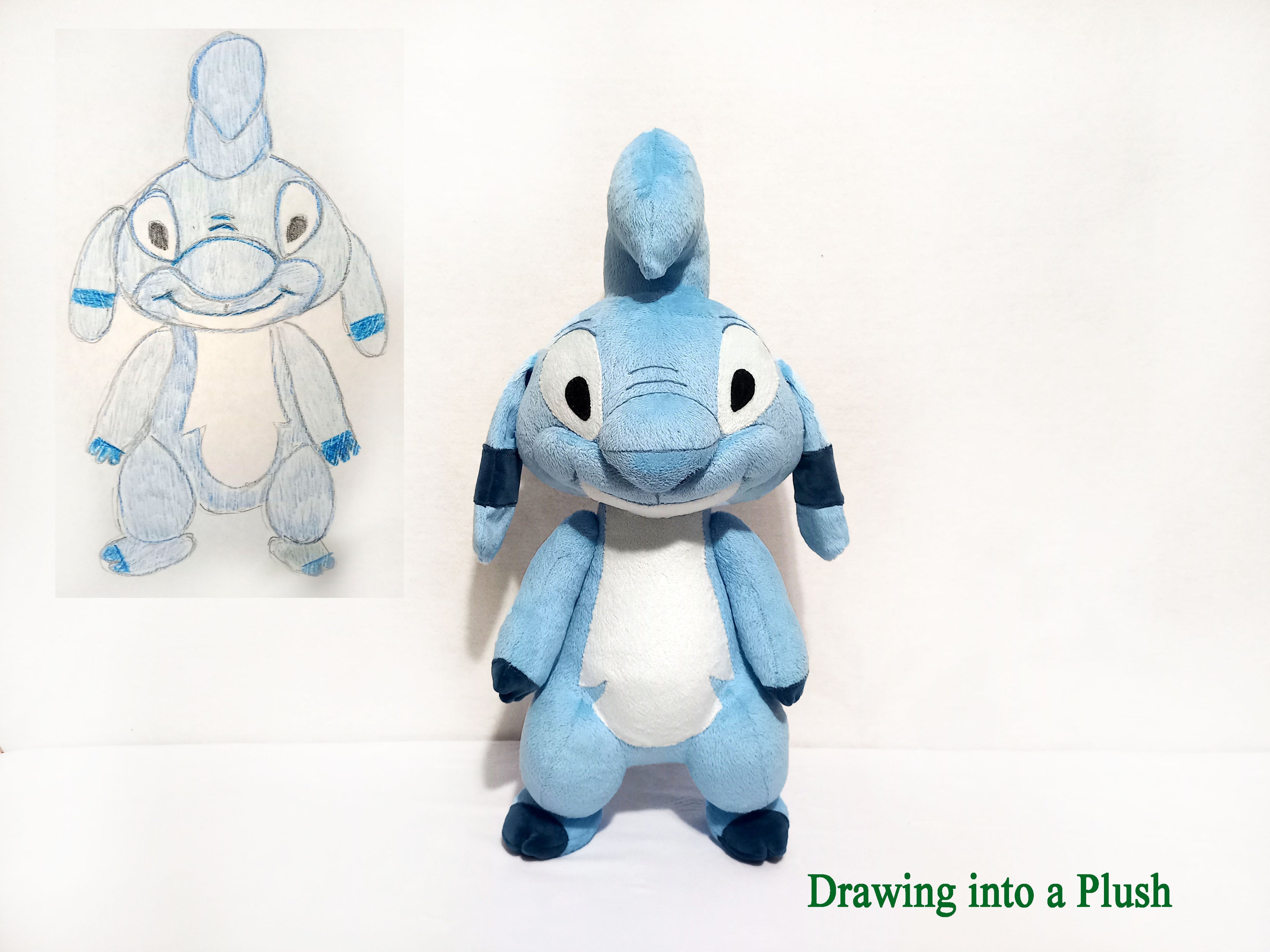 Custom plush from a drawing just like Drowsy Experiment 360 Lilo and Stitch not offiicial, handmade to order
