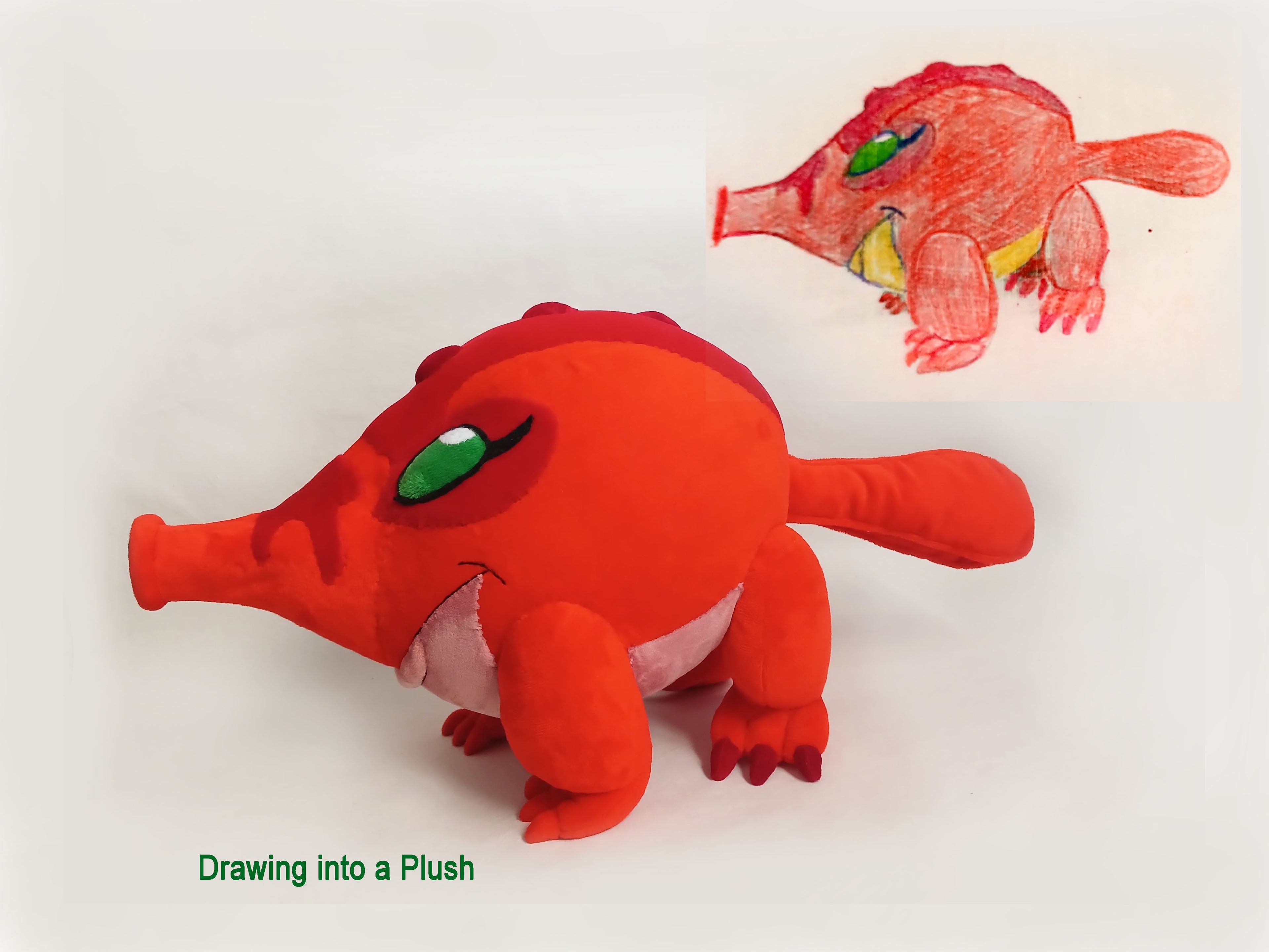 Custom plush from a drawing just like Scrump Lilo and Stitch not offiicial, handmade to order
